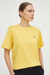 Weekend Max Mara pamut póló női, sárga - sárga S
