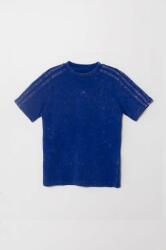 Adidas gyerek pamut póló sima - kék 164