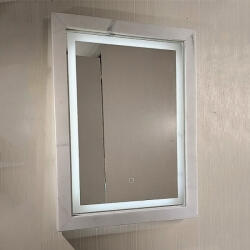 Inter Ceramic Огледалo с вградено LED осветление 60х80см Бял мрамор ICL 8060WM (8060WM)