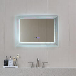 Inter Ceramic Огледалo с вградено LED осветление и часовник 80х60см ICL 1816 (1816)