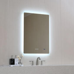 Inter Ceramic Огледалo с вградено LED осветление и часовник 60х90см ICL 1811 (1811)