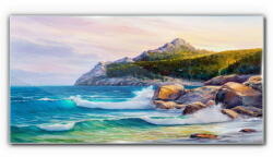 COLORAY. HU Üvegkép A tenger erdei partja festése 140x70 cm