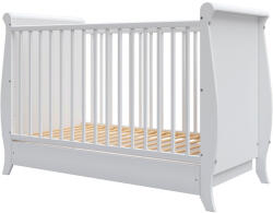 Hubners Patut copii din lemn Hubners Mara 120x60 cm alb cu sertar (PHMAR12ALS) - drool Lenjerii de pat bebelusi‎, patura bebelusi