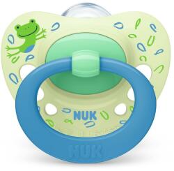 Nuk Силиконова залъгалка NUK - Signature, 6-18 месеца, Зелена + кутийка за съхранение и стерилизация (10736657-Зелен)