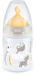 Nuk Шише Nuk First Choice - Temperature control, с каучуков биберон, 150 ml, бяло, животни (10743876-Бежов)