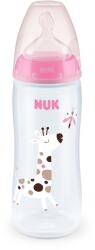 Nuk Шише със силиконов биберон NUK - First Choice, TC, 360 ml, 6 - 18 месеца, Розово (10216248-Розов)
