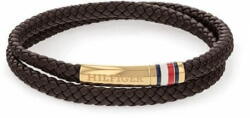 Tommy Hilfiger Barna bőr karkötő acél csattal 2790551