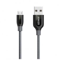 Anker PowerLine+ Premium USB Male la microUSB Male, 1.8 m, Grey (A8143HA1)