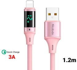 Mcdodo Cablu Digital HD Silicone Fast Charging USB la Lightning , 3A, 1.2m, Pink-T. Verde 0.1 lei/buc (CA-1911) - pcone