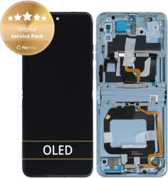 Motorola Razr 40 Ultra - Ecran LCD + Sticlă Tactilă + Ramă (Glacier Blue) - 5D68C22597 Genuine Service Pack, White