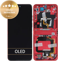 Motorola Razr 40 Ultra - Ecran LCD + Sticlă Tactilă + Ramă (Viva Magenta) - 5D68C22598 Genuine Service Pack, Viva Magenta