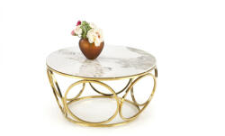 Halmar VENUS 2 asztal, fehér márvány / arany - smartbutor