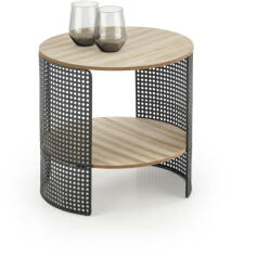 Halmar TRAFICA asztal, natúr - fekete - smartbutor