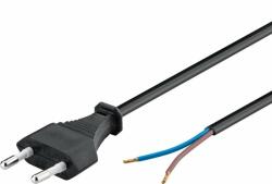  Cablu de alimentare Euro la fire deschise 2.5A 2m Negru, kpsfd2b (KPSFD2B)