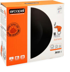 Arcopal Set serviciu de masa 18 piese Zelie Black Handy KitchenServ