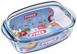 Pyrex Vas termorezistent rectangular cu capac 4.5L PYREX ESSENTIALS Handy KitchenServ