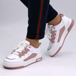 Zibra Sneakers trendy de dama , versatili, cu talpa groasa 560-WHITE/PINK (560-WHITE/PINK)
