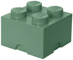 LEGO® Cutie depozitare LEGO 2X2 verde nisip Quality Brand