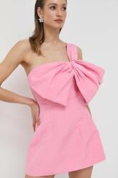 Bardot ruha rózsaszín, mini, egyenes - rózsaszín M