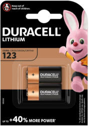 Duracell LITHIUM ELEMEK 123 CR123 CR123A 3V 2 db-os buborékcsomagolás (DURBAT1330)