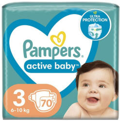 Pampers Scutece Pampers Active Baby Jumbo Pack, Marimea 3, 6 -10 kg, 70 buc (8001090948656)