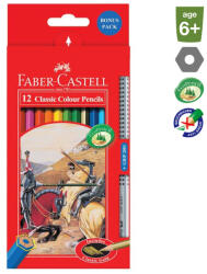 Faber-Castell Színes ceruza Faber-Castell Classic lovag mintás 12 db és 1 GRIP grafitceruza (115852)