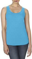 Anvil ANL6751 ívelt aljjú sporthátú ujjatlan női póló-trikó Anvil, Heather Caribbean Blue-M (anl6751hcbb-m)