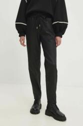 Answear Lab nadrág női, fekete, magas derekú széles - fekete XL - answear - 13 785 Ft