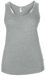 Anvil ANL6751 ívelt aljjú sporthátú ujjatlan női póló-trikó Anvil, Heather Grey-2XL (anL6751hgr-2xl)