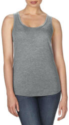 Anvil ANL6751 ívelt aljjú sporthátú ujjatlan női póló-trikó Anvil, Heather Graphite-L (anl6751hgp-l)