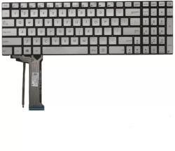 ASUS Tastatura pentru Asus N551JW Iluminata US Argintie Mentor Premium