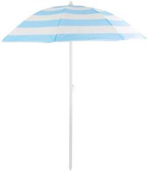 Strend Pro Umbrela plaja, Strend Pro, cu inclinatie, model dungi, albastru marin si alb, 180 cm (802573)