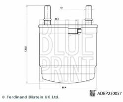 BLUE PRINT filtru combustibil BLUE PRINT ADBP230057