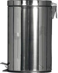 Probbax Rozsdamentes pedálos szemétkosár, 20 l, ezüst