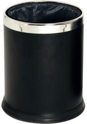Probbax Dupla falú fém szemétkosár, 10 l, fekete
