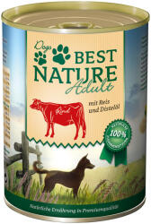 Best Nature Best Nature Dog Adult 6 x 400 g - Vită, orez și ulei de armurariu