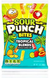 Sour Punch Bites Tropical Blends trópusi gyümölcs ízű savanyú gumicukor 105g