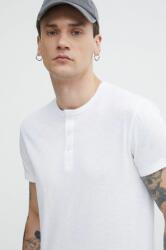 Superdry pamut póló fehér, férfi, sima - fehér M - answear - 17 990 Ft