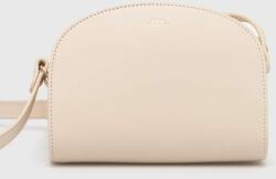 APC A. P. C. bőr táska sac demi-lune mini bézs, PXAWV-F61392 - bézs Univerzális méret - answear - 157 990 Ft