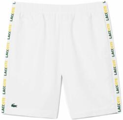 Lacoste Férfi tenisz rövidnadrág Lacoste Sportsuit Logo Stripe Tennis Shorts - white/green