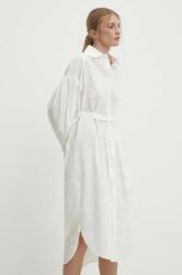 ANSWEAR pamut ruha fehér, midi, harang alakú - fehér S/M - answear - 20 990 Ft