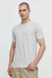 Abercrombie & Fitch pamut póló szürke, férfi, melange - szürke L