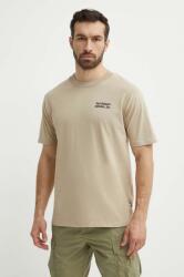 New Balance pamut póló bézs, férfi, nyomott mintás, MT41588SOT - bézs XL