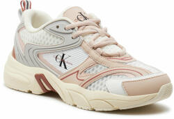 Calvin Klein Sneakers Calvin Klein Jeans Retro Tennis Low Lace Mh Ml Met YW0YW01373 White/Whisper Pink/Cedar Wood 02S