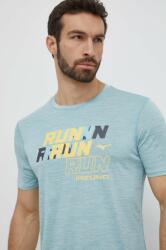 Mizuno futós póló Core Run türkiz, nyomott mintás, J2GAB008 - türkiz XL