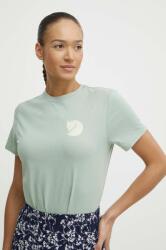 Fjallraven t-shirt Fox Boxy Logo női, zöld, F87153 - zöld L