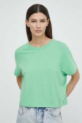 American Vintage t-shirt T-SHIRT MC COL ROND US női, zöld, YPA02GE24 - zöld S