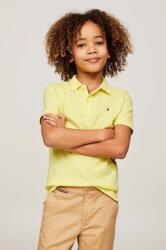 Tommy Hilfiger gyerek pamut póló sárga, sima - sárga 128