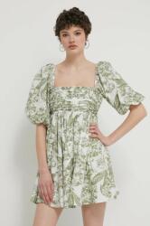 Abercrombie & Fitch ruha zöld, mini, harang alakú - zöld L - answear - 27 890 Ft