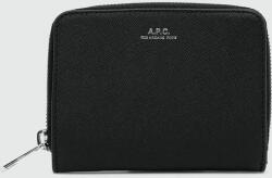 APC A. P. C. bőr pénztárca fekete, férfi - fekete Univerzális méret